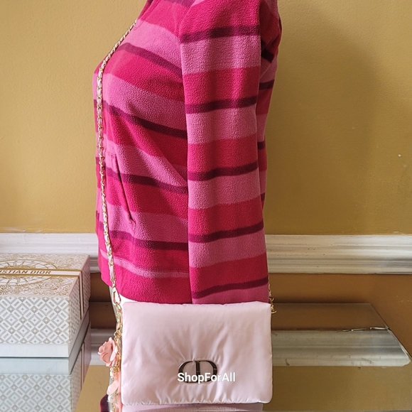 Dior Pastel Pink Clutch with Chain Strap
